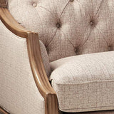 ACME Chelmsford Sofa w/5 Pillows - 56050 - Beige Fabric & Antique Taupe Acme