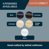 MANTELSDIRECT 60 Inch Floating Fireplace Mantel Wood Shelf in Chocolate - Colton from Mantels Direct | Wooden Rustic Wall Shelf Perfect for Décor and Electric Fireplaces MANTELSDIRECT