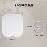 25 Sets Church Fans Handheld DIY Paper Fans Sublimation Blank Fans Wooden Sticks for Church Parties School Activities 7.1×6.3inches choyaxo