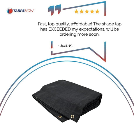 Tarps Now Heavy Duty Mesh Tarps, (20' X 40') with Grommets - 75% Sunblock Shade Cloth Tarp for Patio Screen, Wind Block, Privacy Screen, Canopies, Dump Trucks, Pool Cover - Black TarpsNow