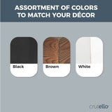 Crutello Rustic Towel Bar with Galvanized Backing for Bathrooms, 24x6 Inches - Wall Mounted Towel Rack White Wood & Black Metal Bar, Farmhouse Decor Crutello