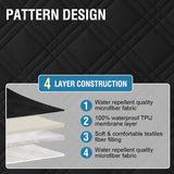 H.VERSAILTEX 100% Waterproof Armchair Slipcovers Modern Arm Chair Covers with Extra Long Armrest Cover Traditional Chesterfield Chair Covers Thick Sofa Protector for Cats (Chair, Black/Beige) H.VERSAILTEX