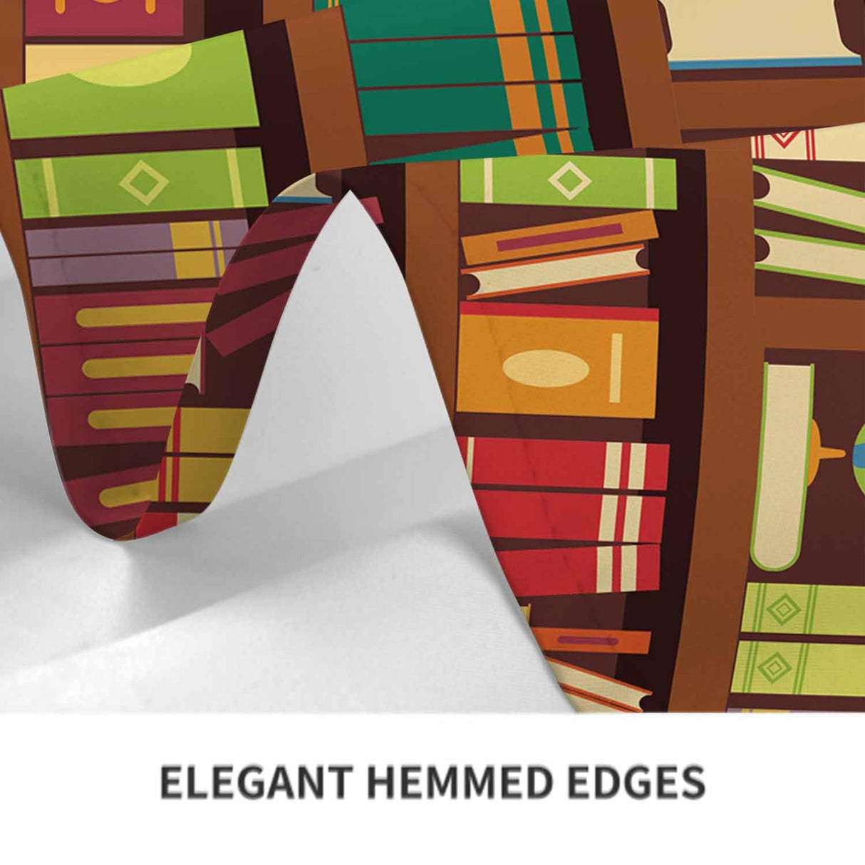 TKS MITLAN Book Shelf Tablecloth Decor Retro Bookshelf Literature Books Table Cloth Dining Room Kitchen Table Cover 60" X 84" Oblong/Rectangle TKS MITLAN