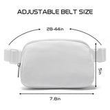 Belt Bag for Women Fanny Pack Crossbody Bags for Women Fashion Waist Packs with Adjustable Strap Gifts for Teenage Girls Women Men (White) Gitus