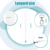 YOUKE OLA 100 Pack Sublimation Lanyards Blank Bulk Sublimation Lanyards with Swivel Hooks Neck Lanyards Heat Transfer Lanyard for ID Badge Holder Keychain as Christmas Gifts, White YOUKE OLA