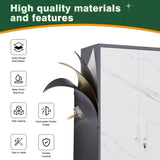 Letaya Wardrobe Closet, 72" H Clothing Storage Cabinet with Adjustable Shelves and Hanging Rod, Bedroom Armoire Clothes Organizer (White Gray) Letaya