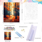 Natuyalo Paint by Numbers Kit for Adults Beginners and Kids, 16" Wx20 L Canvas Pictures Drawing Acrylic Paintwork with 3 Pcs Paintbrushes, Autumn Forest Landscape Natuyalo