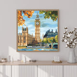 Artunion Framed Paint by Numbers Kit for Adults Beginners & Kids Ages 8-12,Big Ben Paint by Number with Frame,London City Paint by Numbers Kit on Canvas 10 * 10 Inch Without Easel Artunion