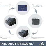 MAXYOYO Folding Sofa Bed, Convertible Sleeper Chair with Pilow Foldable Matress with Back Support, Portable Fold Out Chair Bed Comfy Floor Sofa Lounge for Living Room Bedroom, Dark Grey, Double MAXYOYO