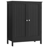 Iwell Bathroom Cabinet, Bathroom Storage Cabinet with 2 Doors & 2 Shelves, 3 Heights Available, Bathroom Floor Cabinet for Living Room, Bathroom, Kitchen, Home Office, Black Iwell