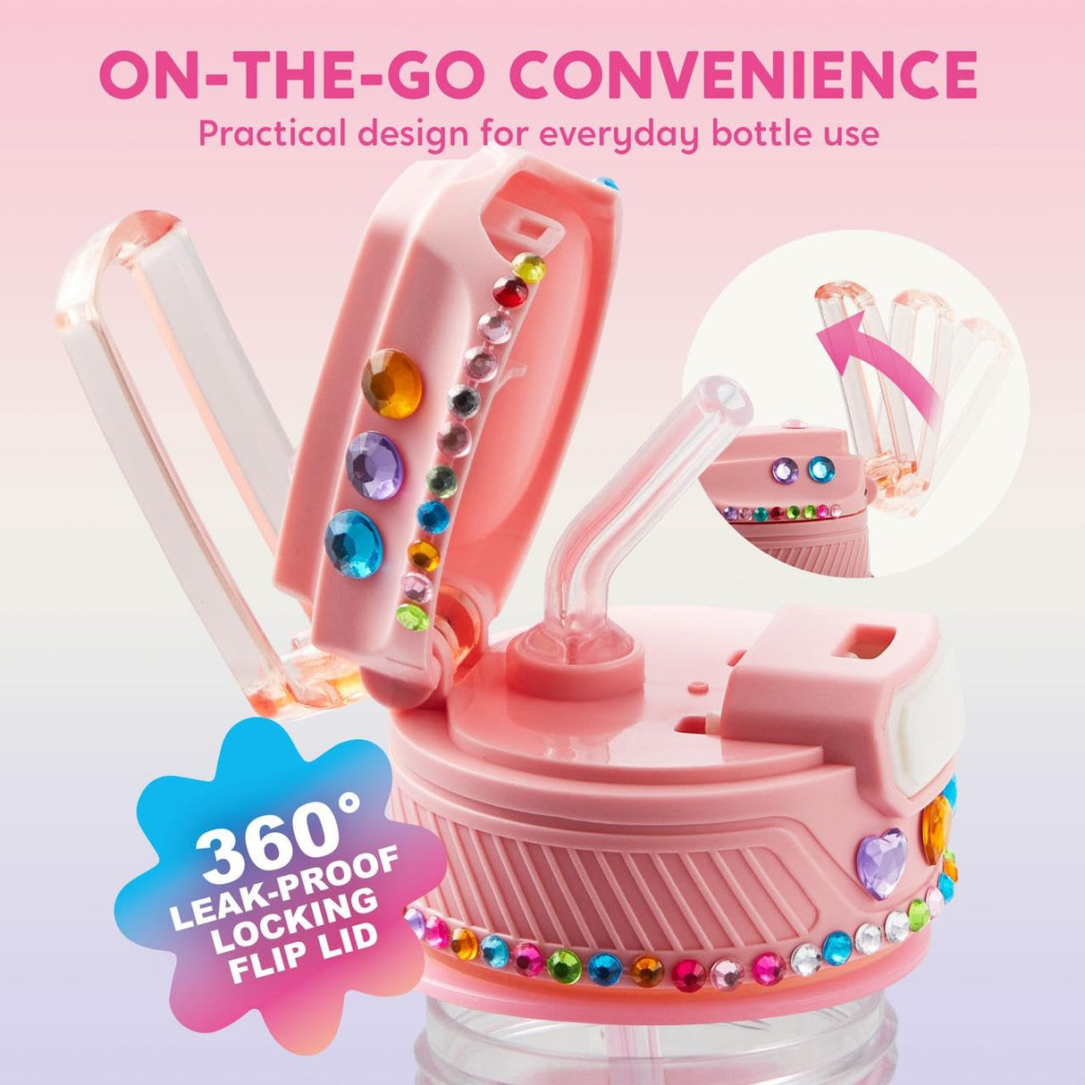 Klever Kits Decorate Your Own Water Bottle Kits for Girls Age 6+, Unicorn DIY Gem Diamond Painting Crafts, Girl Birthday Gift Arts and Crafts Fun Arts for Girls Birthday Christmas Klever Kits