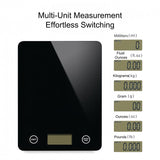 Digital Kitchen Scale, Food Scale with Tempered Glass, Grams and Ounces, 1g High Accuracy for Baking, Cooking, Food (Black Glass) DoonTyxiad