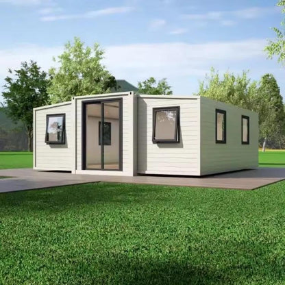 40x20ft Expandable Portable Tiny Home with Complete Living Facilities | Fully Functional Prefab House for Temporary Living, Rentals, or Vacation Use - WoodArtSupply