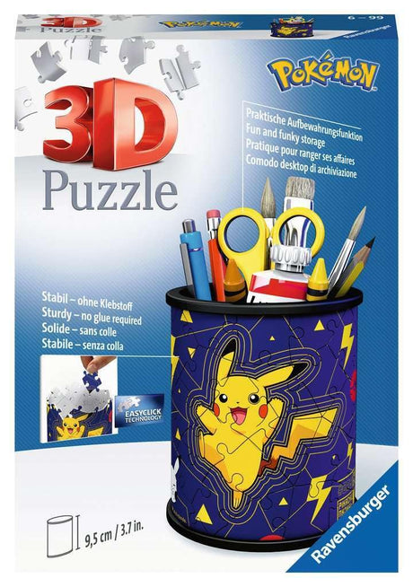 Ravensburger Pokemon Gifts - 3D Jigsaw Puzzle for Kids Age 6 Years Up - 54 Pieces - Pencil Pot - No Glue Required Ravensburger