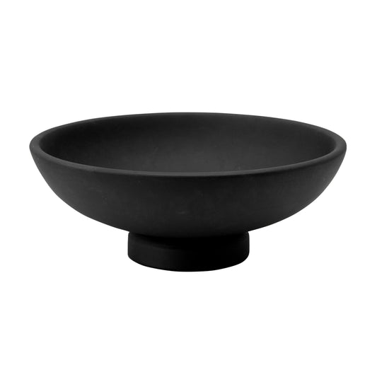 Bloomingville Mango Wood Footed Bowl, Black