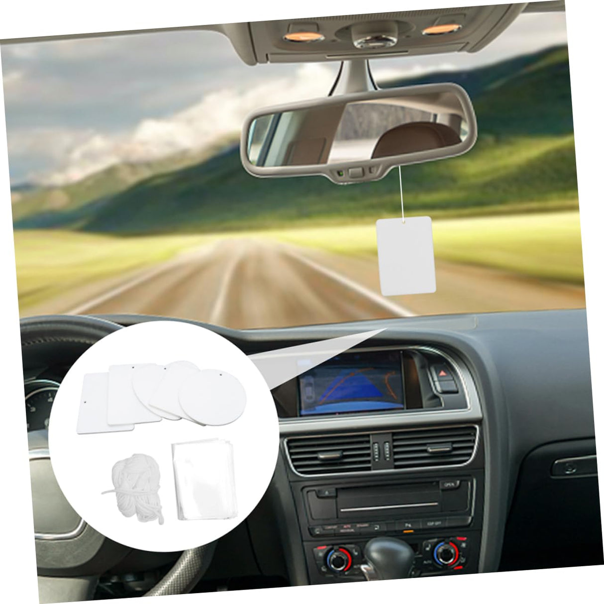 BUGUUYO 1 Set air freshener sublimation car freshener Sublimation Fresh film Perfume air freshener sublimation Air air freshener blanks for sublimation car BUGUUYO