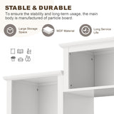 MEISSALIVVE Wall Unit TV Stand with Storage & LED Lights, Large Entertainment Center with Bookshelves for TVs up to 75", Media Console for Living Room, White MEISSALIVVE