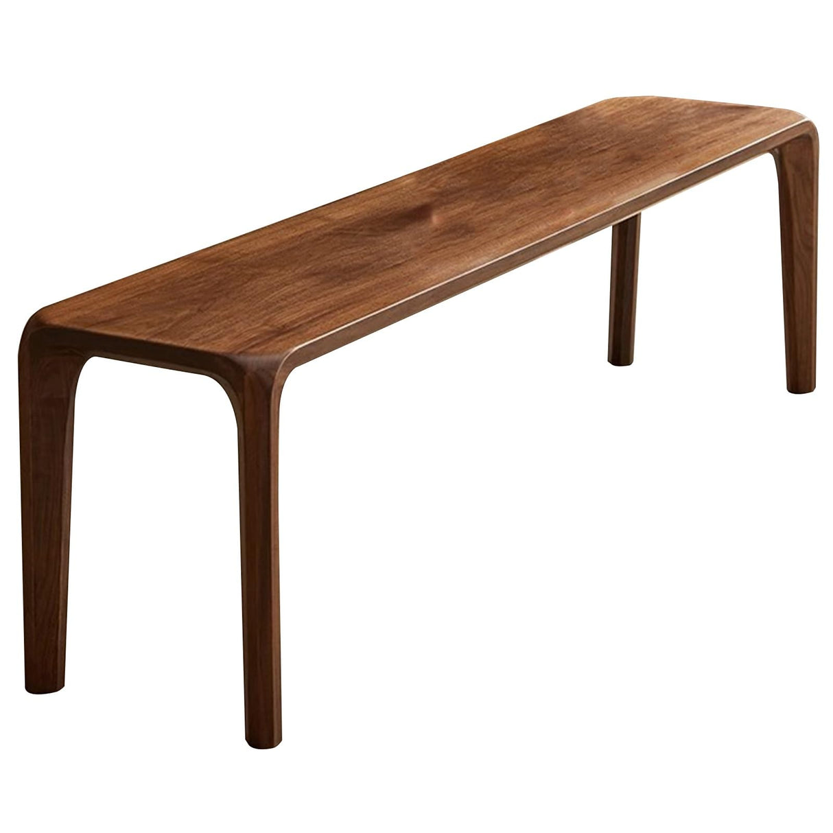Natural Wood Bench for End of Bed Modern Dining Table Bench Backless Rounded Corners Entry Way Benches with Solid Legs for Foyer Bedroom Living Room(55.1in/140cm) Generic