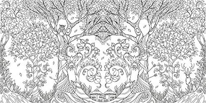 Enchanted Forest: An Inky Quest and Coloring book (Activity Books, Mindfulness and Meditation, Illustrated Floral Prints)