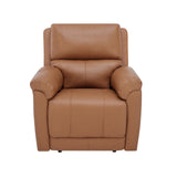 MINCETA Recliner Chairs,Modern 5" Wall Hugger Nursery Recliner with Overstuffed Arm and Back for Living Room,PU Leather in Brown MINCETA