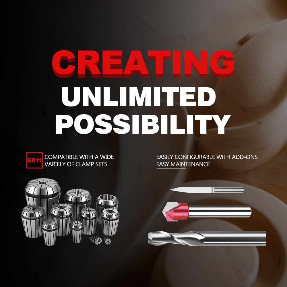 CNC Router Machine,TTC450 3-Axis Engraving All-Aluminum Milling Machine for Engraving, Cutting MDF, Acrylic, Solid Wood, Nylon, PCB, Carbon Fiberboard, Working Area 18.1 x 18.1 x 3.1In CNC Machine OUYANG