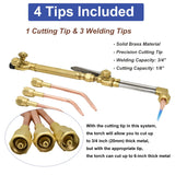 Cutting Torch Set Oxy Acetylene Torch Kit,Portable Gas Cutting Torch and Welding Kit with Acetylene Oxygen Gas Regulator Welding Hose Welding Glasses Storage Case (#22557) iMeshbean