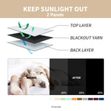 Waterproof Outdoor Curtain W52 x L84 - Grommet Top Sunlight Blocking Window Treatment Drapes Blackout Curtains for Home Bedroom Living Room Patio Porch Pergola Cabana Gazebo (Beige, 2 Panels) DIVA EN CAMINO DEC
