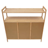 Tilt Out Laundry Hamper, Bamboo Laundry Cabinet for Laundry Room Bathroom Clothes Storage, Modern Bathroom Floor Cabinet Emmliy