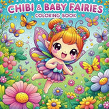 Chibi & Baby Fairies Coloring Book: A Magical Baby Fairy Coloring Book for Adults, Cute Kawaii Fantasy Creatures, Cute Fairy Illustrations for Stress Relief, Relaxation WoodArtSupply