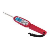 Taylor Digital Waterproof Thermometer with Bright Blue Backlight for Kitchen, Meat, Food, Grill, BBQ Cooking, Red, Standard,(806GW) Taylor