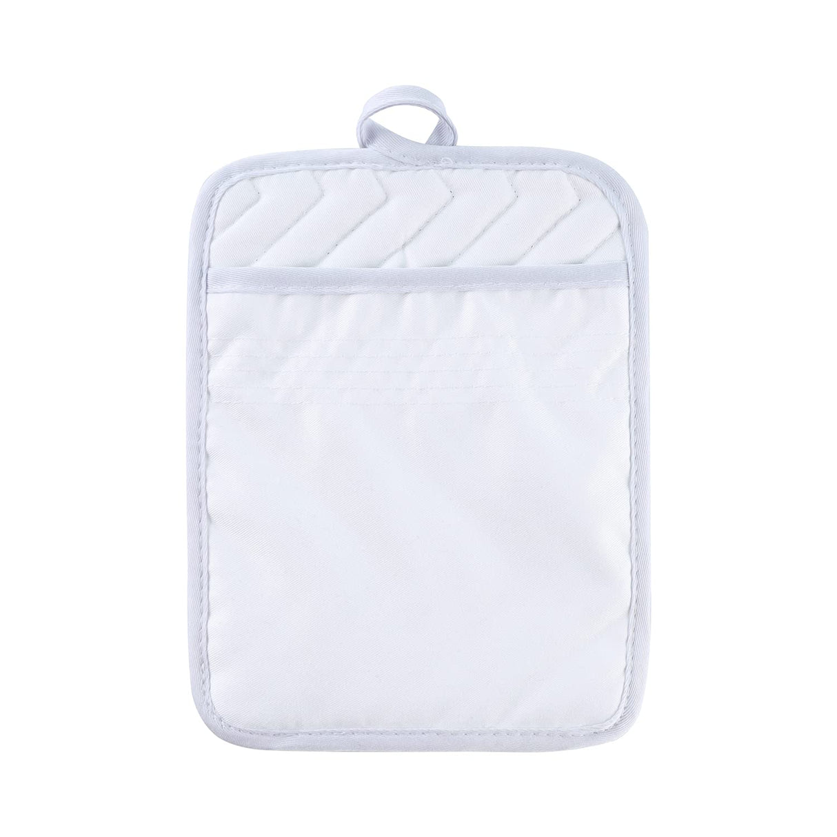 Anyi Pot Holders and Oven Mitts 7" X 9" Heat Resistant Pocket Pot Holder Set Feature of Non Slip Kitchen Hot Pad Oven Mitts, 3-Pack (White) Anyi