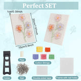 WEBEEDY DIY Daisy String Art Kit for Adults Beginners, Plumeria Flowers Nail String Craft Kit, Include All Accessories Creative Craft Kits Home Wall Decorations Unique Gift for Wedding WEBEEDY