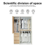 Sophshelter Armoire Wardrobe Closet Wood, 3 Door 3 Drawers White Closet Wardrobe for High Storage Capacity, Tall Cabinet Closet with 3 Hanging Rod 47.3" L x 20.3" W x 72" H Sophshelter