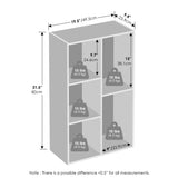 Furinno Reed 5-Cube Open Shelf Clothing & Closet Storage Organization, White Furinno