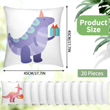 Tatuo 20 Sublimation Pillow Covers Blank Polyester Throw Pillow Covers 17.7 x 17.7 Inch Heat Transfer Pillow Covers with Zipper for Sublimation Printing Couch No Pillow Insert Tatuo