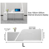 Reception Desk with Counter, Commercial Front Desk Reception Counter with Lockable Drawers & Door Cabinet, Retail Checkout for Office, SOHO, Shop, Office Boutique Lobby,A - Left,L 160cm/63in Generic