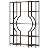 Tribesigns Vintage 5-Tier Bookshelf with 12 Open Display Shelves - Elegant Wooden Bookcase with Metal Frame for Home Office and Living Spaces Tribesigns