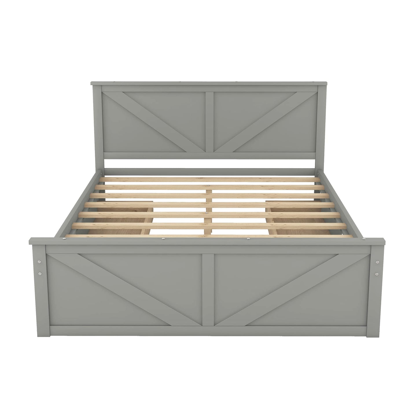 Queen Storage Bed with 4 Drawers and Headboard by Harper & Bright Designs - WoodArtSupply