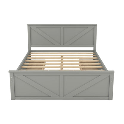 Queen Storage Bed with 4 Drawers and Headboard by Harper & Bright Designs - WoodArtSupply