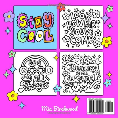 Inspirational Coloring Book for Adults: Bold and Easy Motivational Quotes & Patterns Featuring a Variety of Positive Affirmations for Women & Teens