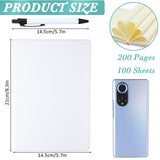 Honoson 9 Pcs Sublimation Journal Pen Set Include 3pcs A5 200 Pages Sublimation Journal 8.3''x 5.7'' White Journal 6 Pcs Sublimation Pens Stationery Supplies for Church Office Travel Supplies Honoson