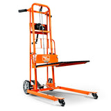 SuperHandy Material Lift Winch Stacker, Pallet Truck Dolly, Lift Table, Fork Lift, 330 Lbs 40" Max Lift w/ 8" Wheels, Swivel Casters [Patent Pending] SuperHandy