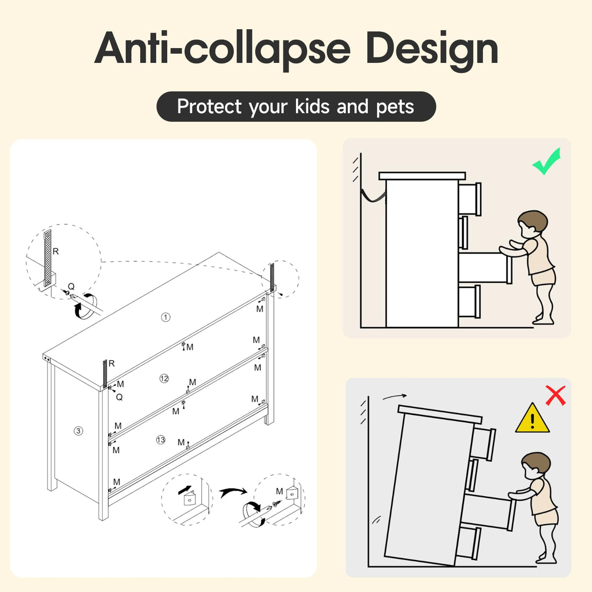 Vabches Storage Cabinet with 4 Barn Doors, 47.3'' Coffee Bar Buffet Cabinet, Sideboard Buffet Cabinet for Dinning Room, Kitchen & Living Room,White Vabches