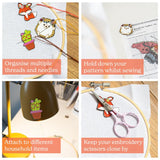 Needle Minders for Needlepoint [3 Pack] Needle Minder for Cross Stitch and Embroidery, Magnetic Needle Minder for Organizing, Cute Needle Nanny Magnet in 2 Pieces [Hedgehog, Fox, Cactus] Kraftex