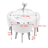 Reception Negotiation Table, Small Conference Room Tables, Business Conference Room Coffee Table, Nordic Negotiation Table And Chair, Office Meeting Room Reception Negotiation 1 Table 4 Chairs ( Color PAKMEZ