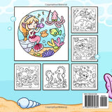 Ocean Home: Coloring Book for Adults and Teens Featuring Ocean Life with Adorable Mermaids and Sea Animals, Cute and Easy Drawings for Relaxation (Cozy Ocean) WoodArtSupply