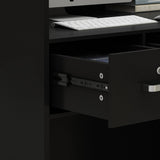 FUFU&GAGA Reception Desk with Counter, Lockable Drawers & Shelves, Cabinet, Front Counter Table for Checkout, Salon Reception Room Store Office, Black, 47.3" W x 18.3" D x 43.3" H FUFU&GAGA