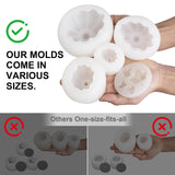 MGLIFEUL 6 pcs Upgrade Large Halloween Pumpkin Maple Leaf Candle Silicone Candle Mold with Wax Core, Halloween Fall Pumpkin Candle Resin Soap Molds Silicone Suitable for Businesses or households MGLIFEUL