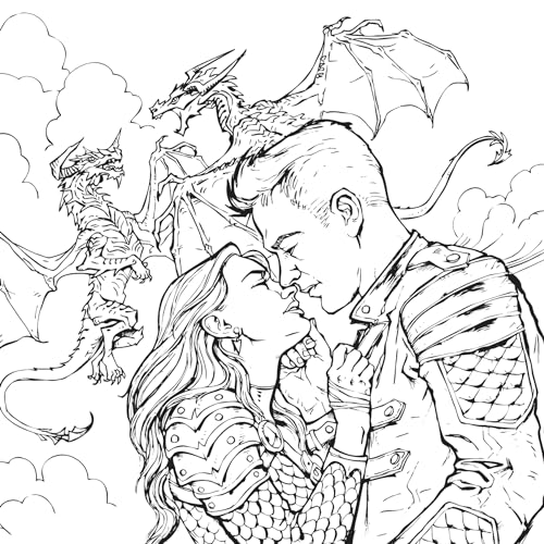 Dragon Riders: A Fantasy Coloring Book (Dover Adult Coloring Books) WoodArtSupply