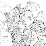 Dragon Riders: A Fantasy Coloring Book (Dover Adult Coloring Books) WoodArtSupply